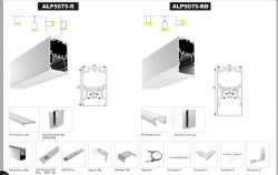 LED Aliminium Profile ALP5075-R ALP5075-RD